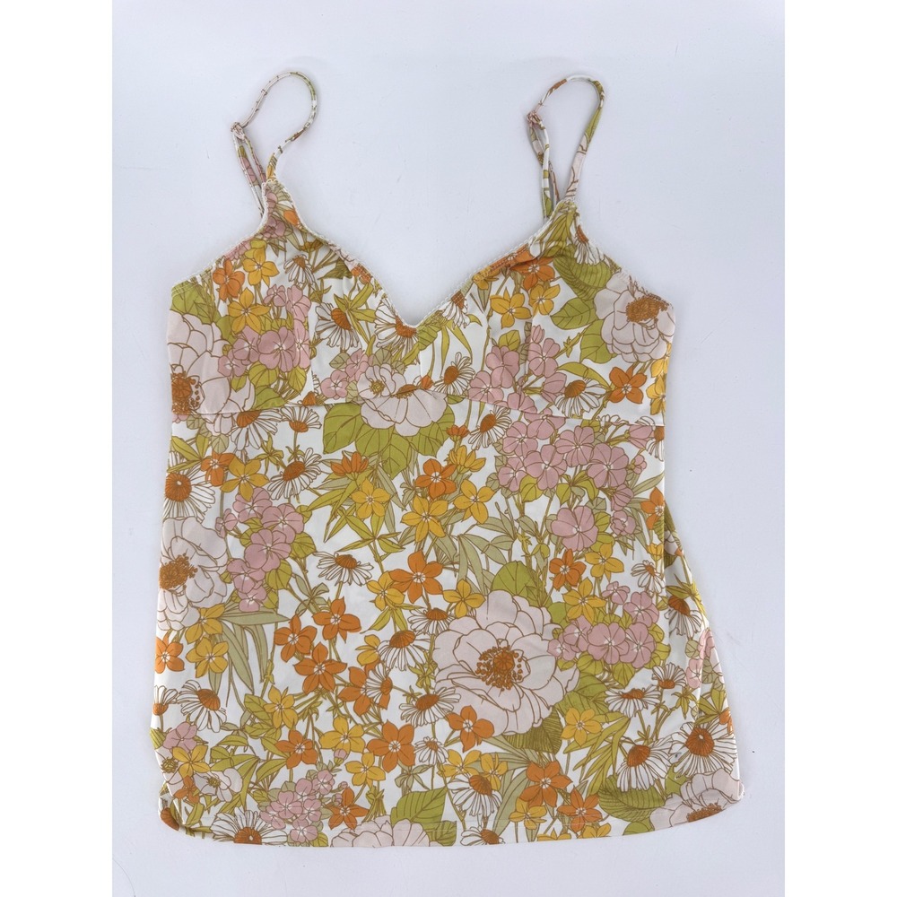 Zimmermann Cami Women 2 Multicolor Floral 70s Retro Stretch V-Neck Tank Top